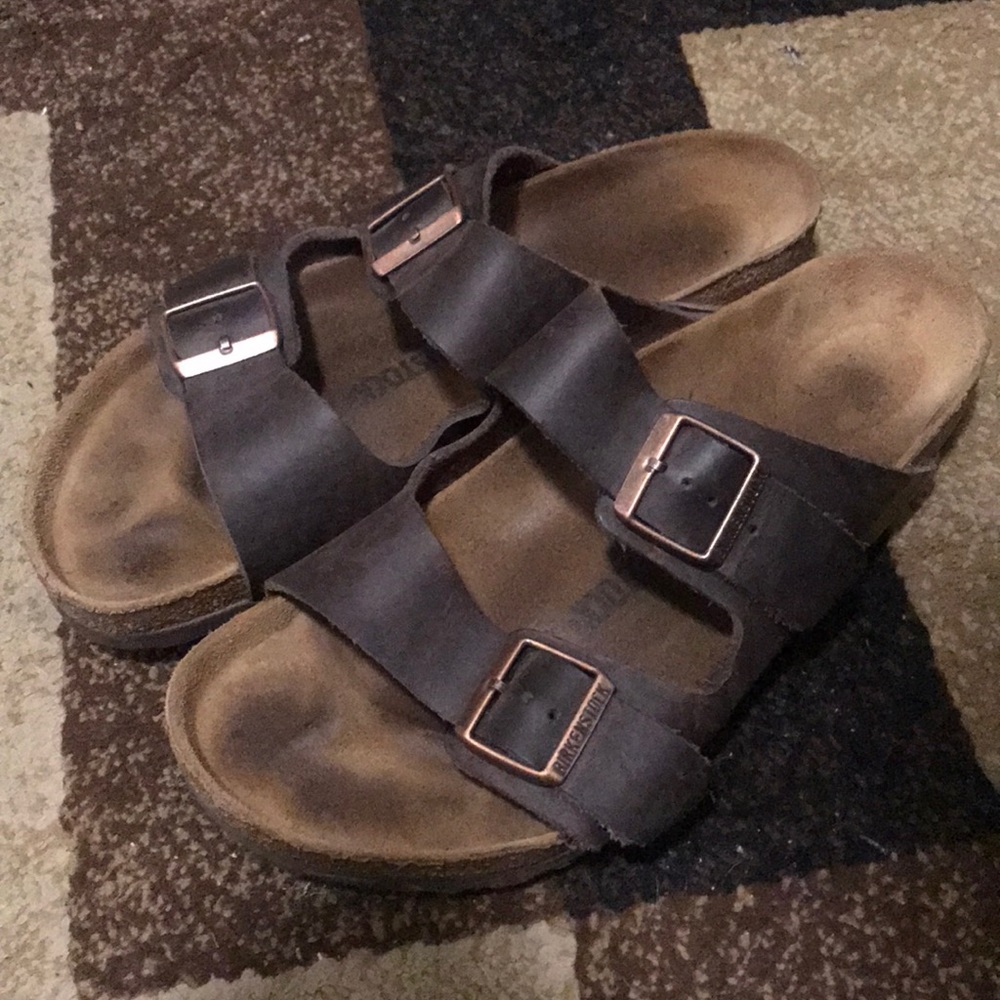 - GENUINE LEATHER BIRKENSTOCKS size 43